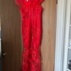 Elegant Red Kids Dress